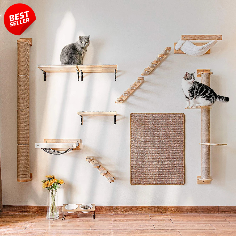 Kit Complet Mur d'escalade pour chat Kit'n'Go™