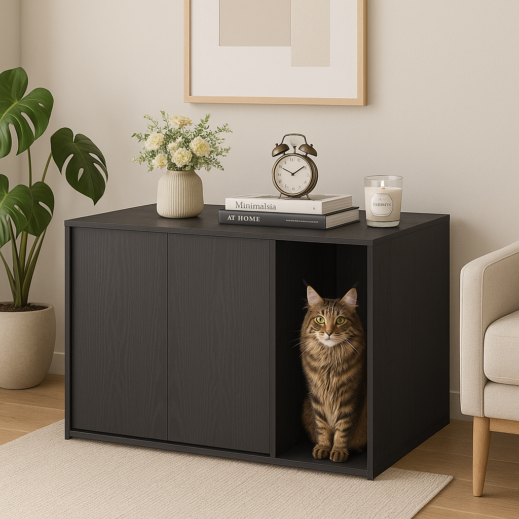 Meuble litière chat