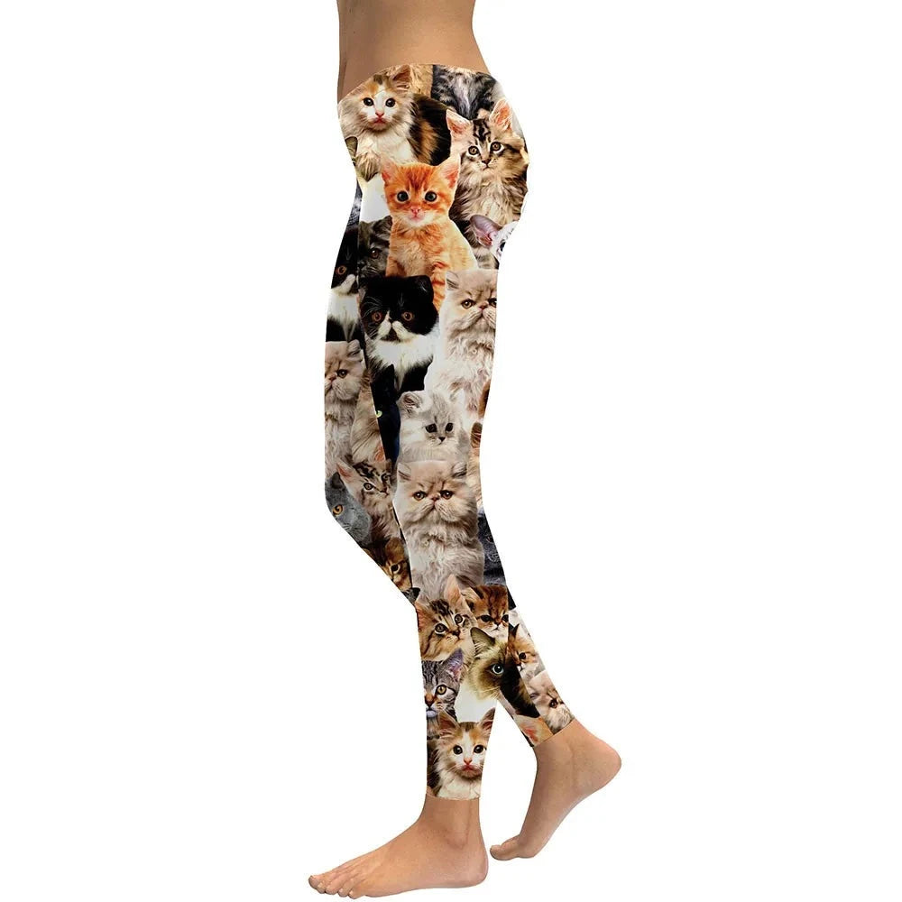 Pantalon Legging Chat Imprimé 3D