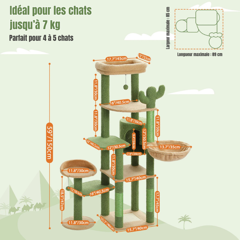 Arbre à Chat Cactus 150 cm