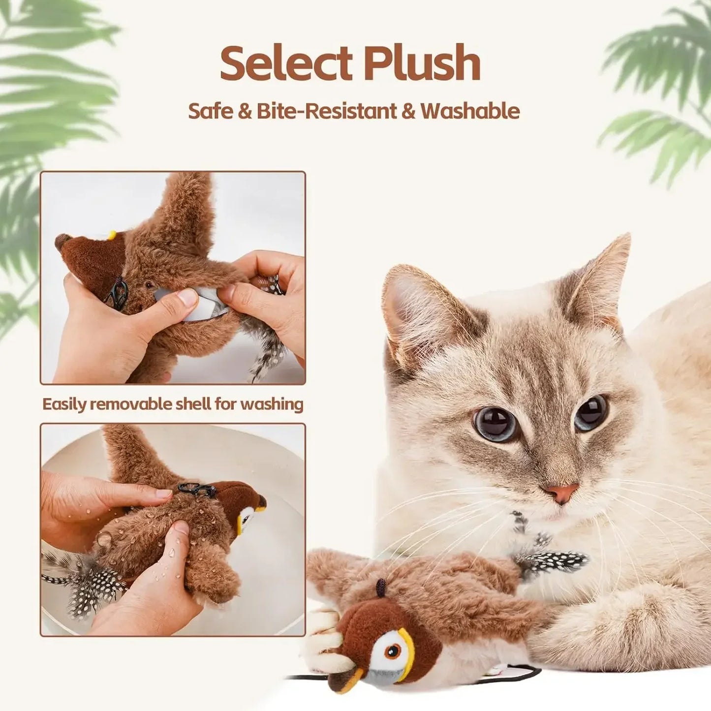 Jouet Oiseau Interactif Pour Chat