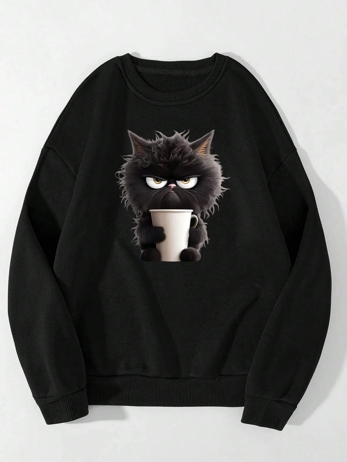 Sweat à Capuche Chat Noir