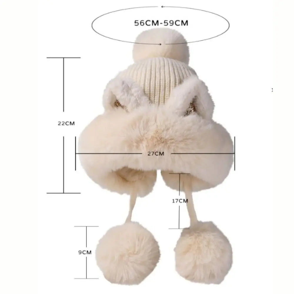 Bonnet Avec Oreilles de Chat Fourrure