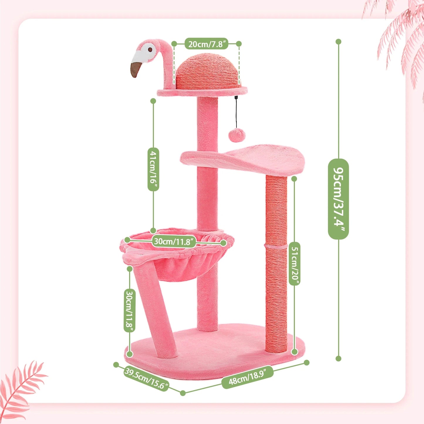 Design Arbre à Chat Flamant Rose