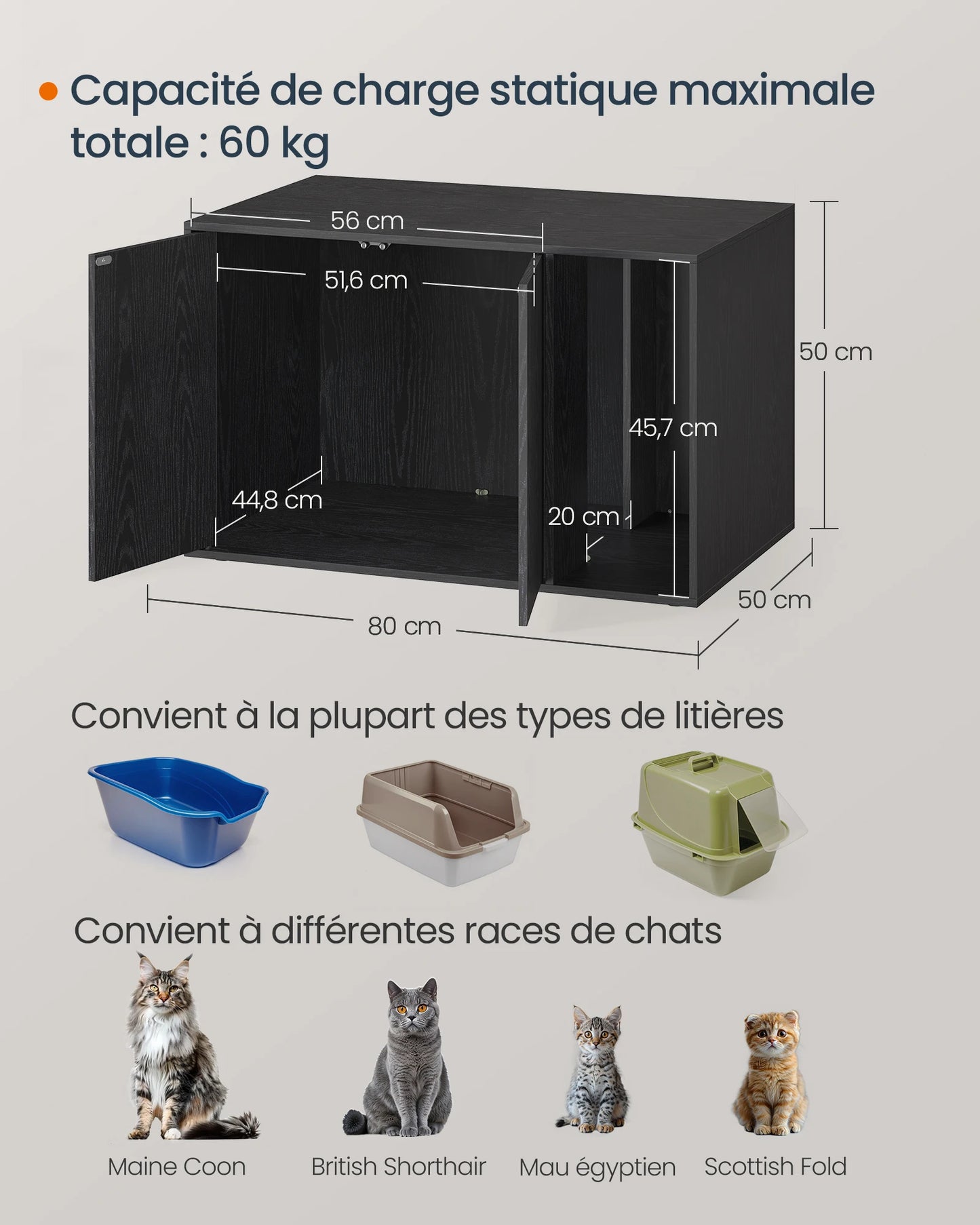 Meuble litière chat