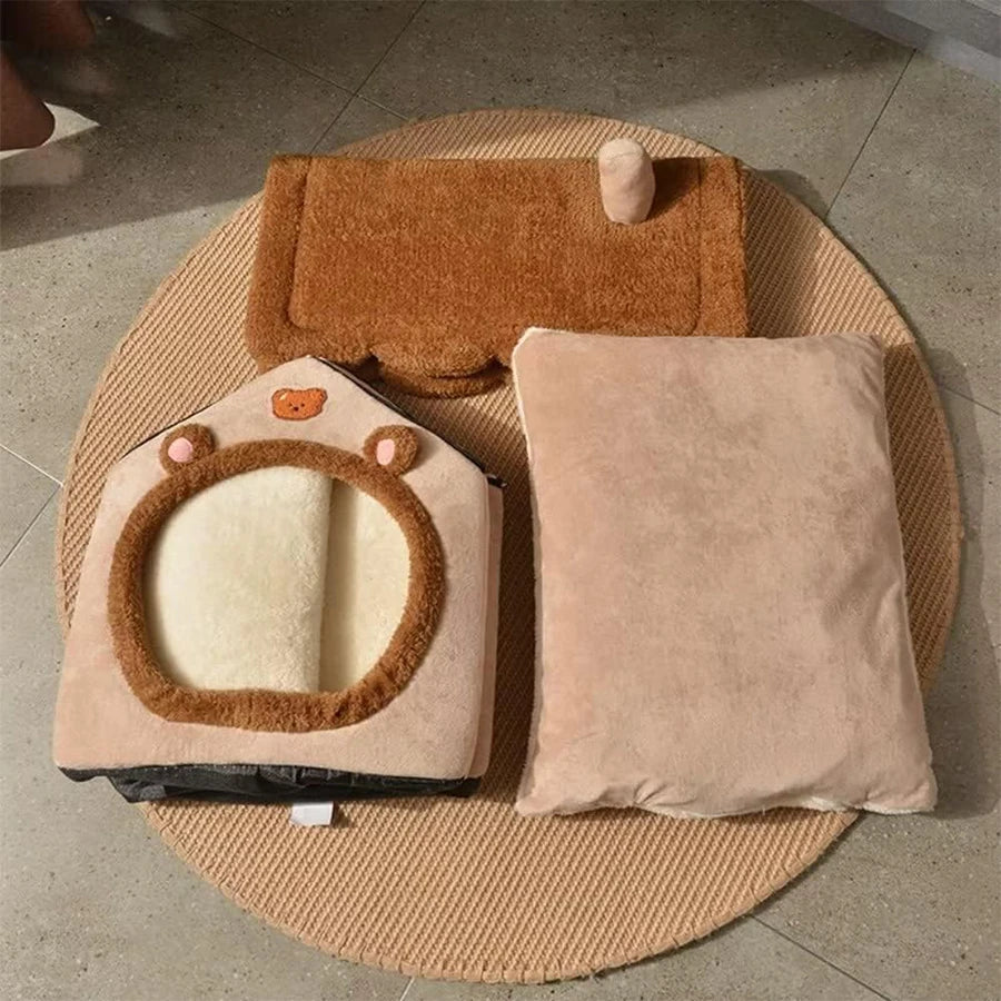 Maison Niche Pour Chat Motif Ours