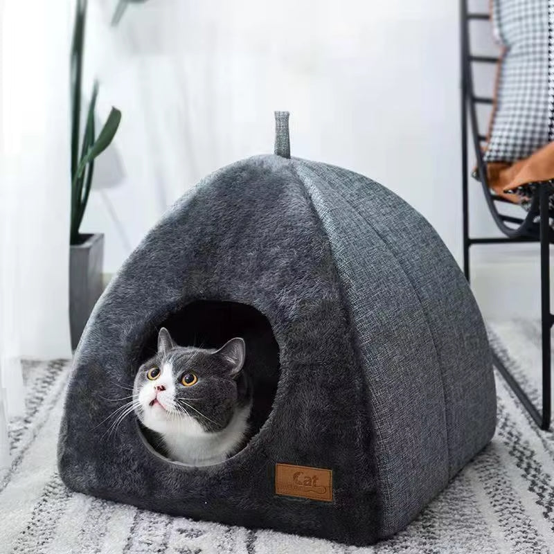 Niche Tente Chat en Peluche