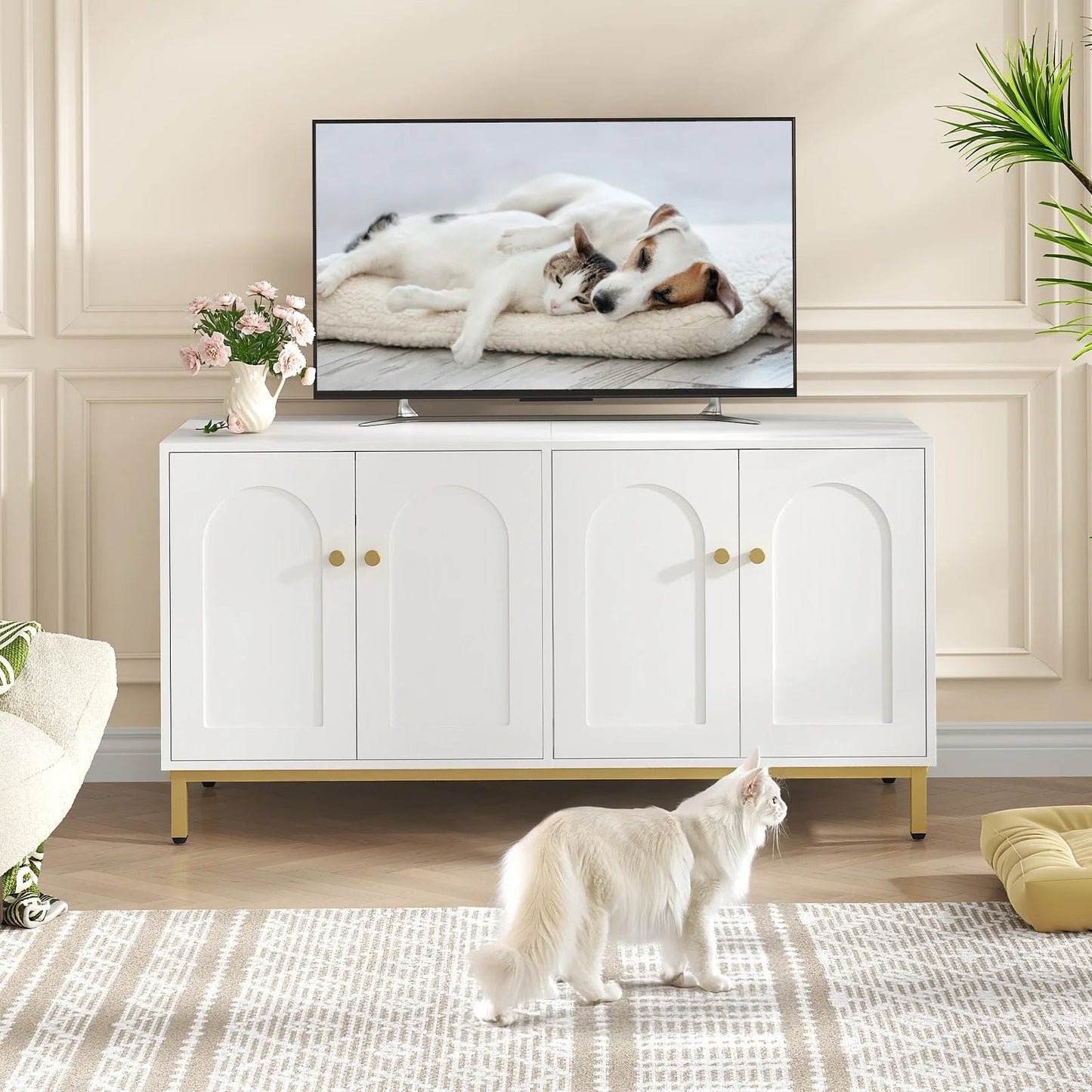 Meuble pour litière chat