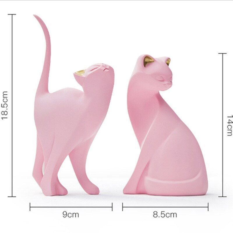 Statue de jardin en forme de chat assis - Résine de qualité