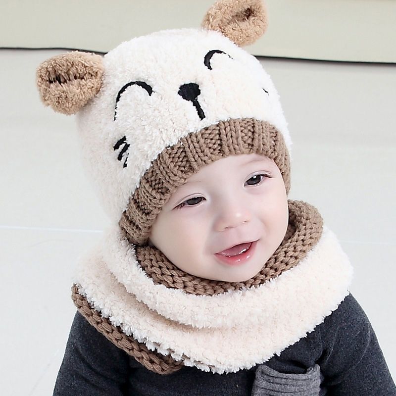kit tricot bonnet chat pour enfants