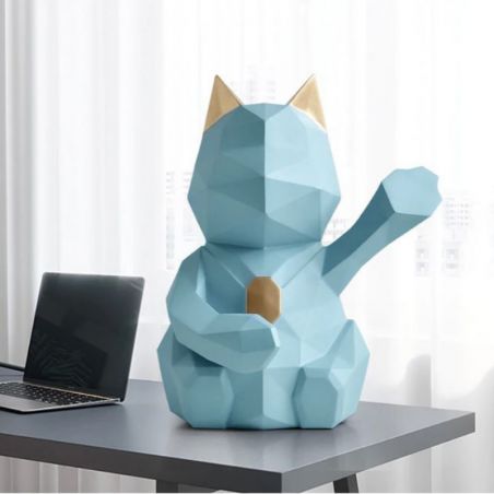 Chat origami statue