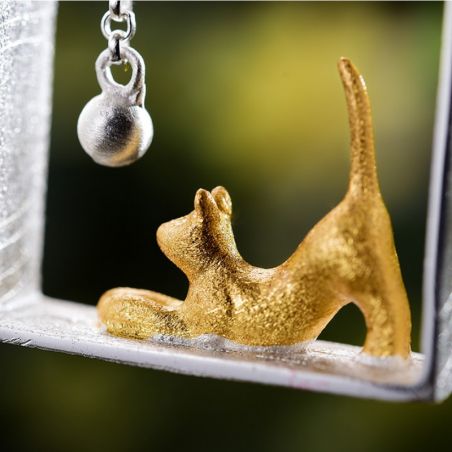 pendentif chat or