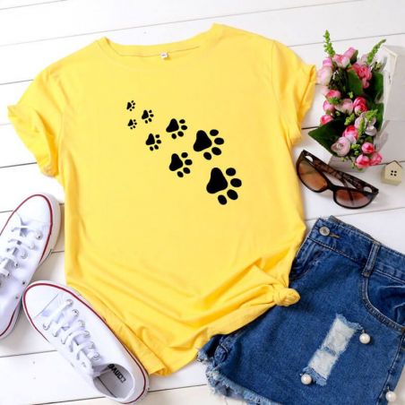 Tee shirt pour femme imprimé chat