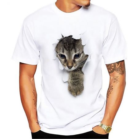 tee shirt avec chat