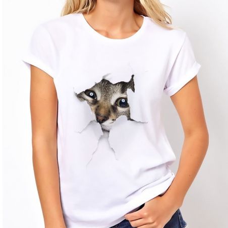tee shirt chat femme