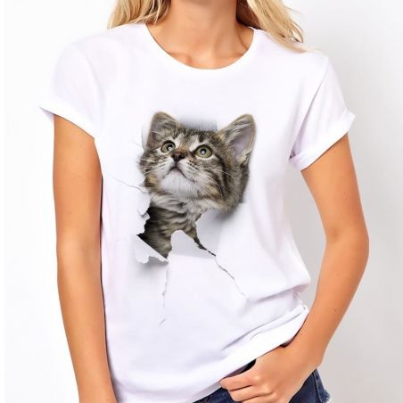 tee shirt avec chat