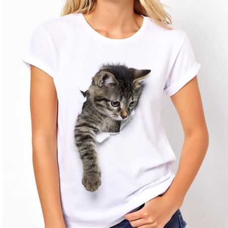 tshirt chat femme