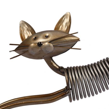 Sculpture chat métal