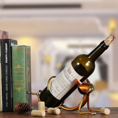 Porte-bouteille de Vin Motif Chat - Élégance Féline pour Votre Collection  de Vins