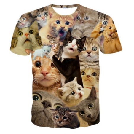 tee shirt homme chat