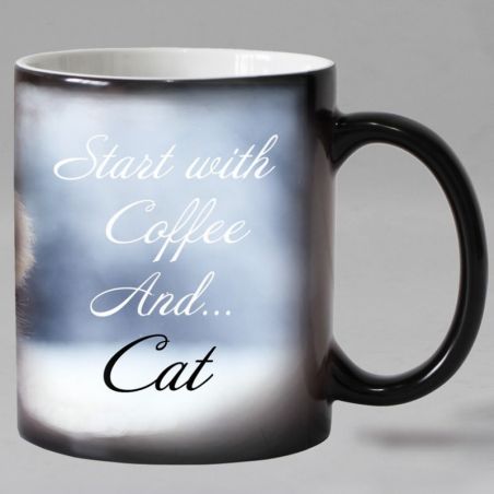 Tasse thermosensible chat