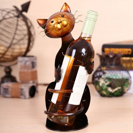 Porte bouteille chat