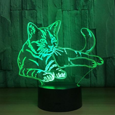veilleuse chat led