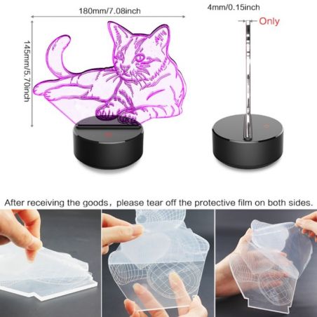 Lampe d'ambiance chat pas cher