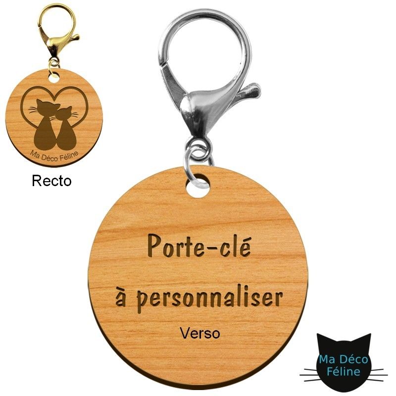 Porte clé chat personnalisé