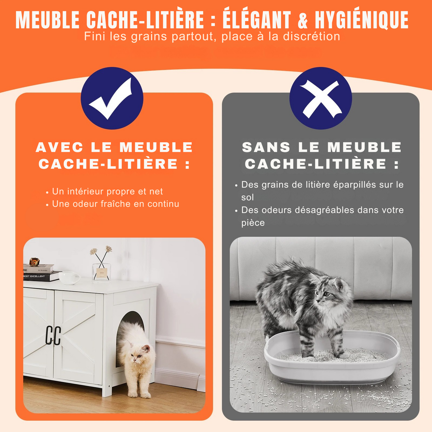 Meuble Litière Chat xxl
