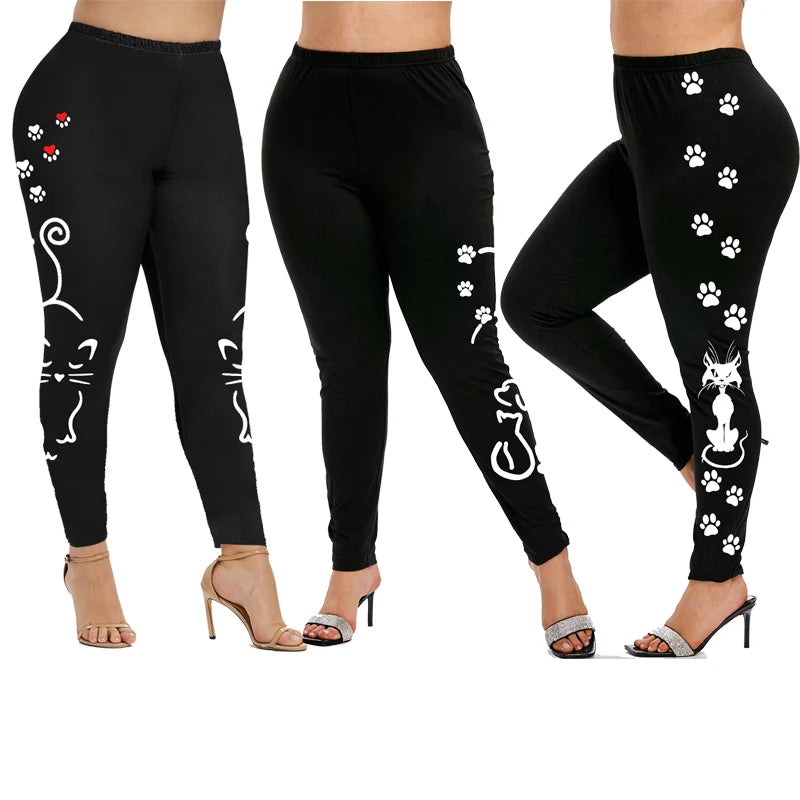 Pantalon Legging Silhouette Chat