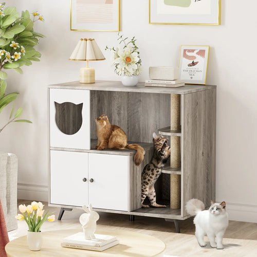 Meuble litière à chat