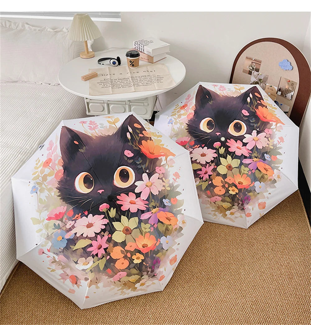 Parapluie Chat Floral