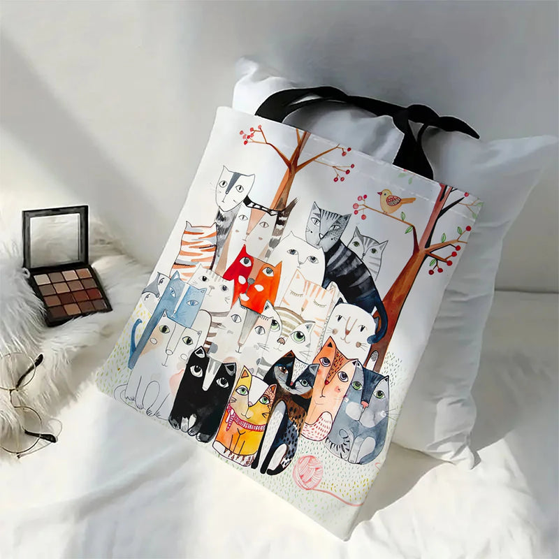 Tote Bag Motif Chat