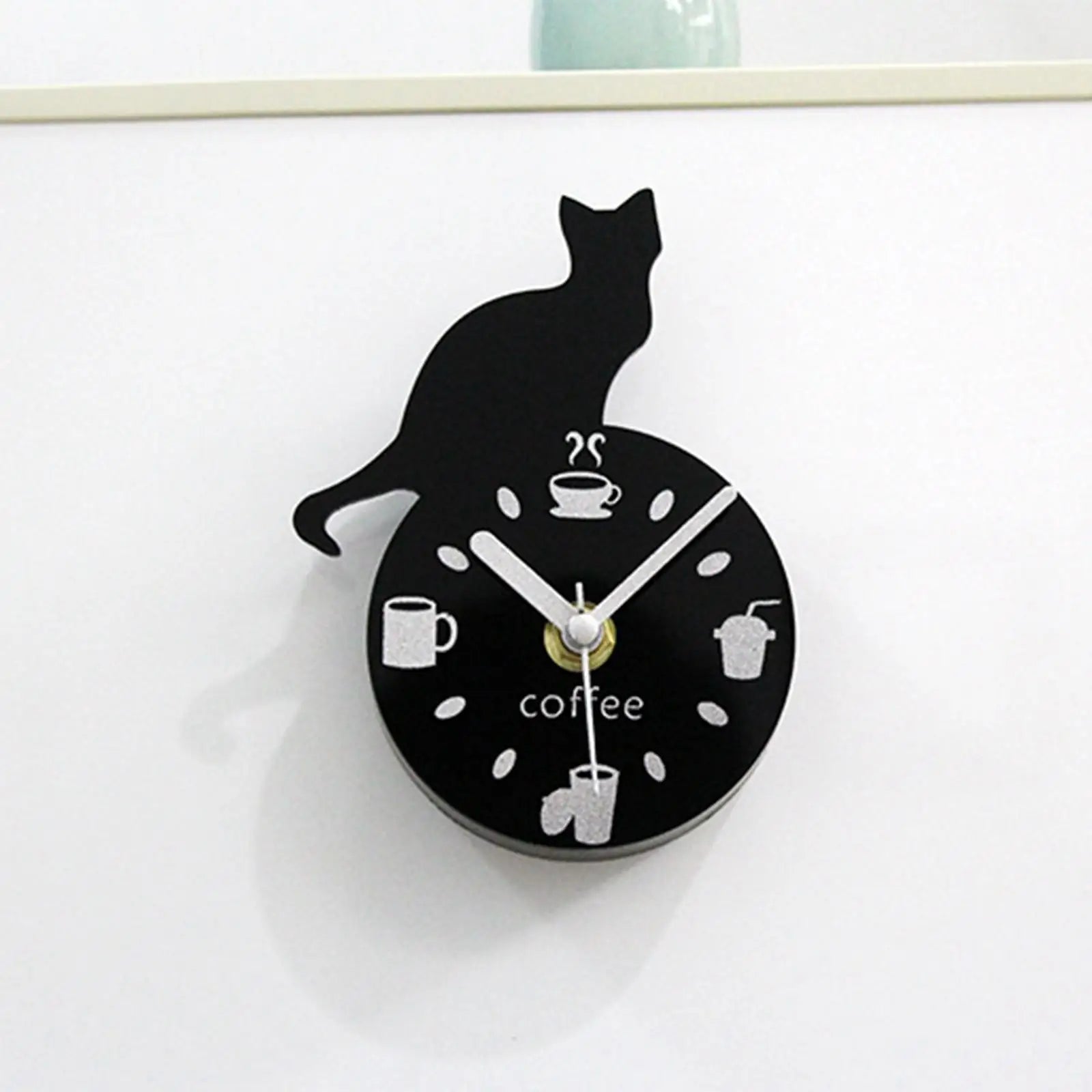 Horloge Chat Noir Magnétique