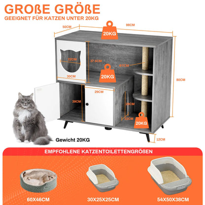 Meuble litière à chat