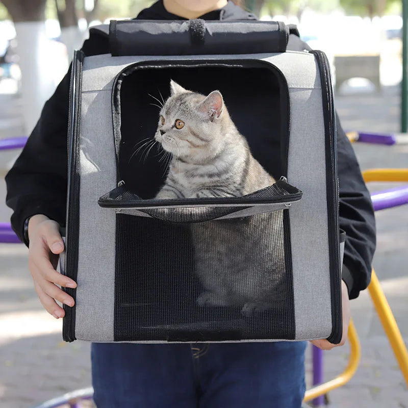 Sac de transport respirant pour chat