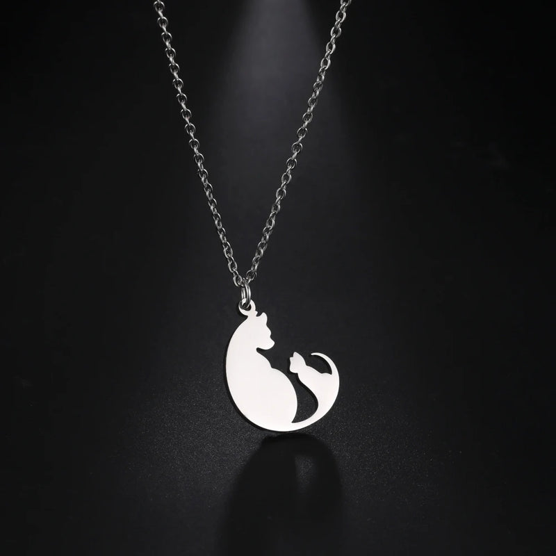 Pendentif chat or