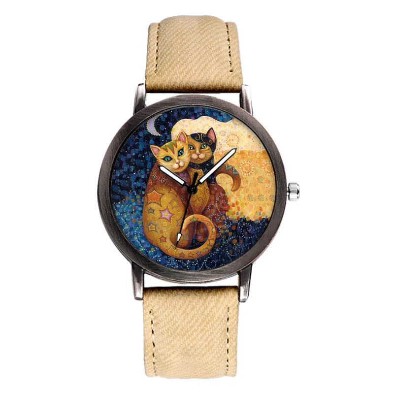 Montre tete de chat