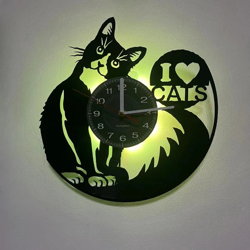 Horloge Chat I Love Cats