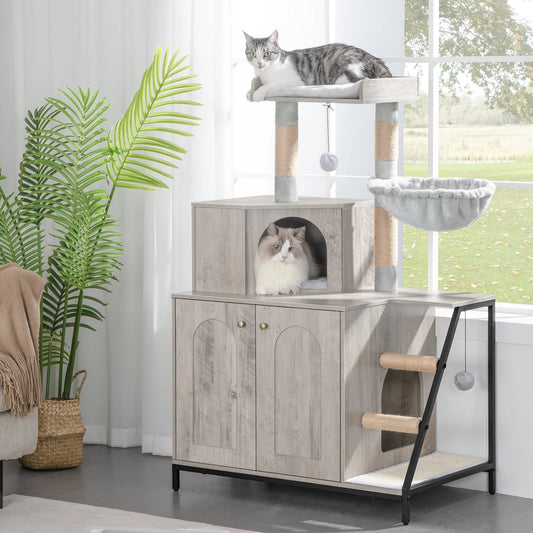 Meuble pour litière de chat