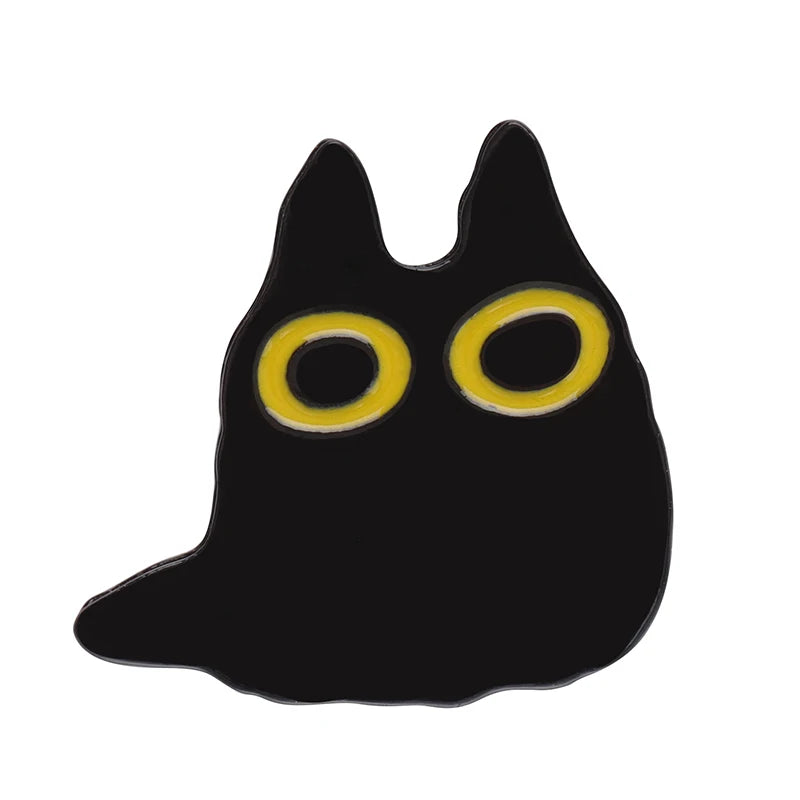 Broche chat noir