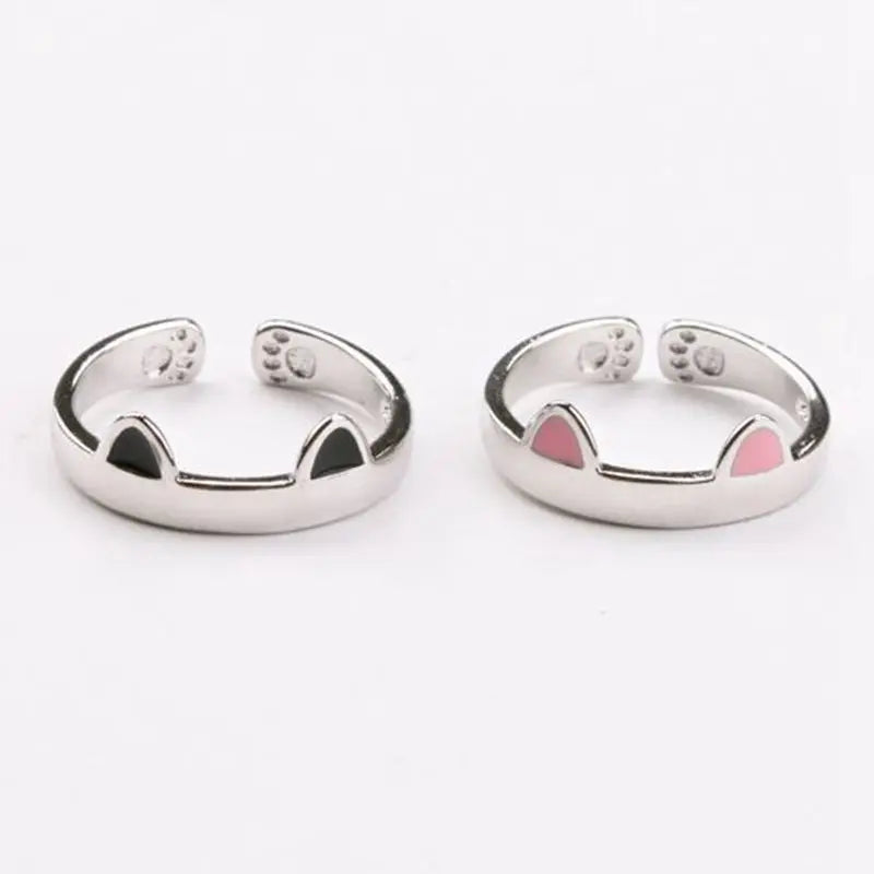 Bague chat en argent