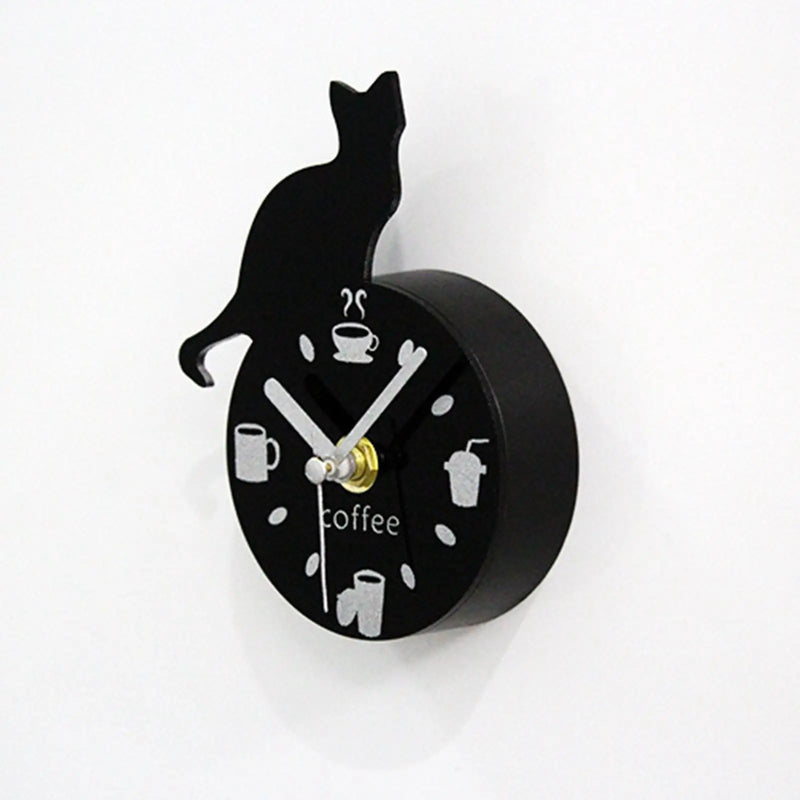 Horloge Chat Noir Magnétique