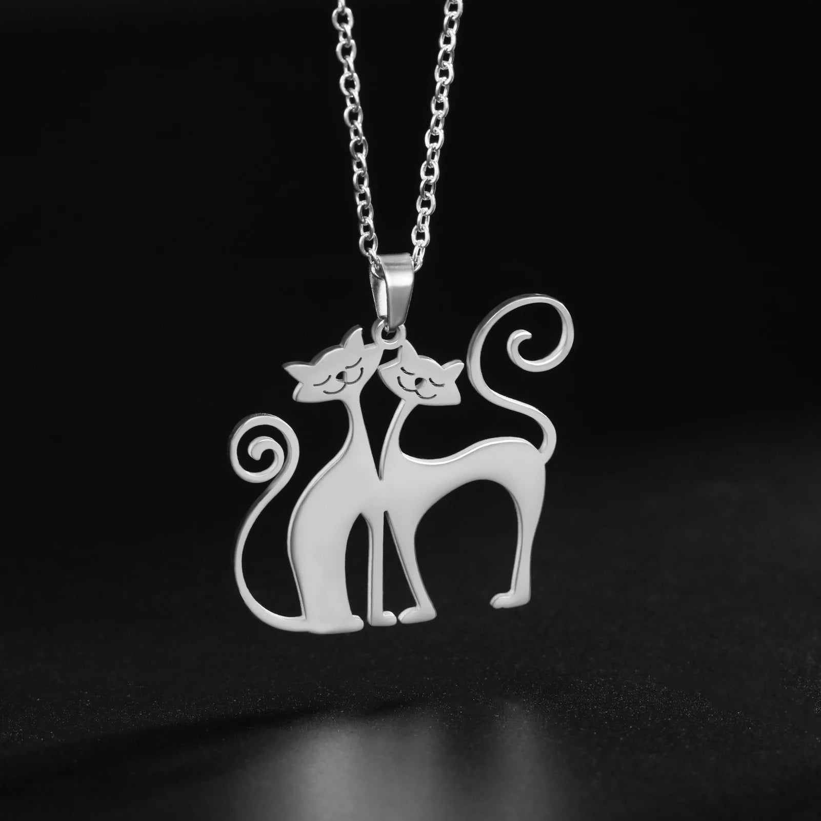 Pendentif chat argent