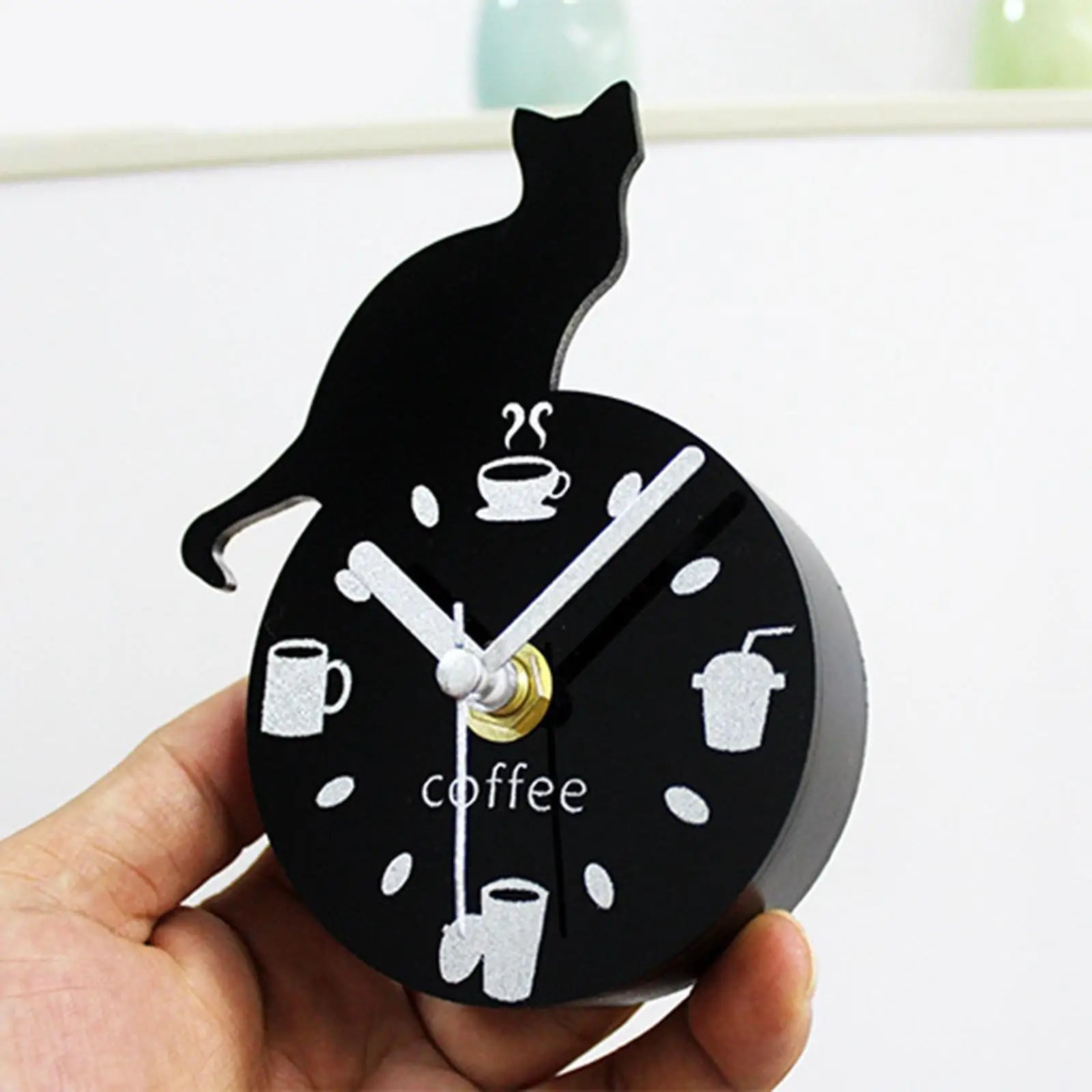 Horloge Chat Noir Magnétique