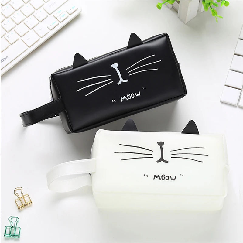 Trousse Chat en Cuir PU