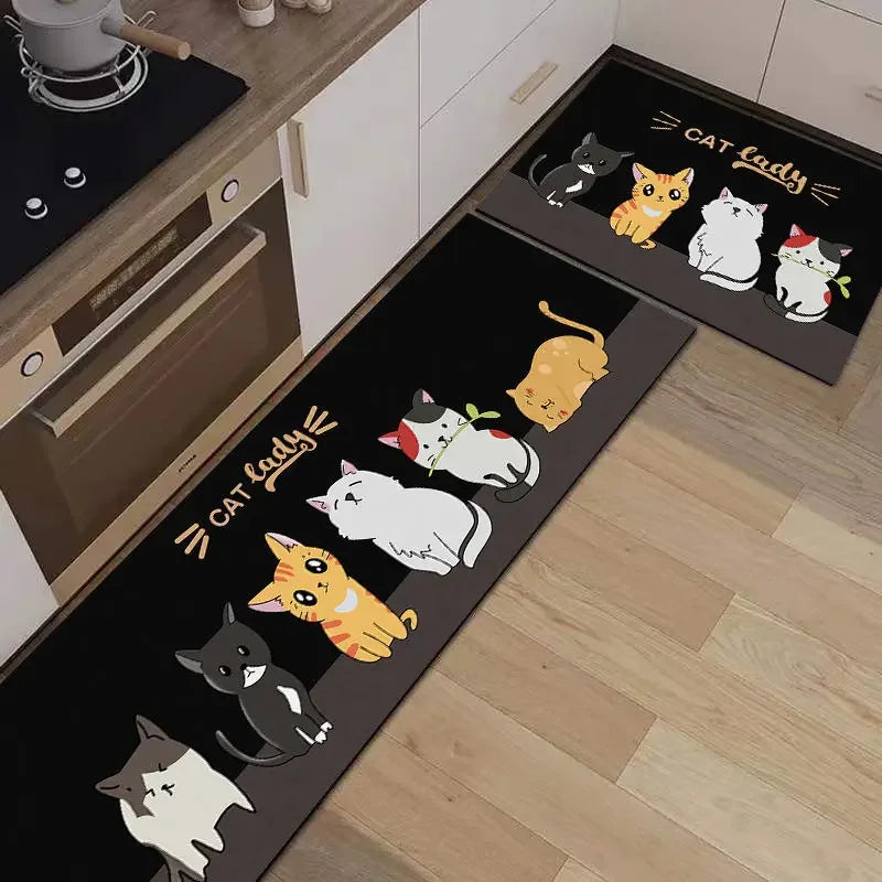 Tapis de Cuisine Motif Chat