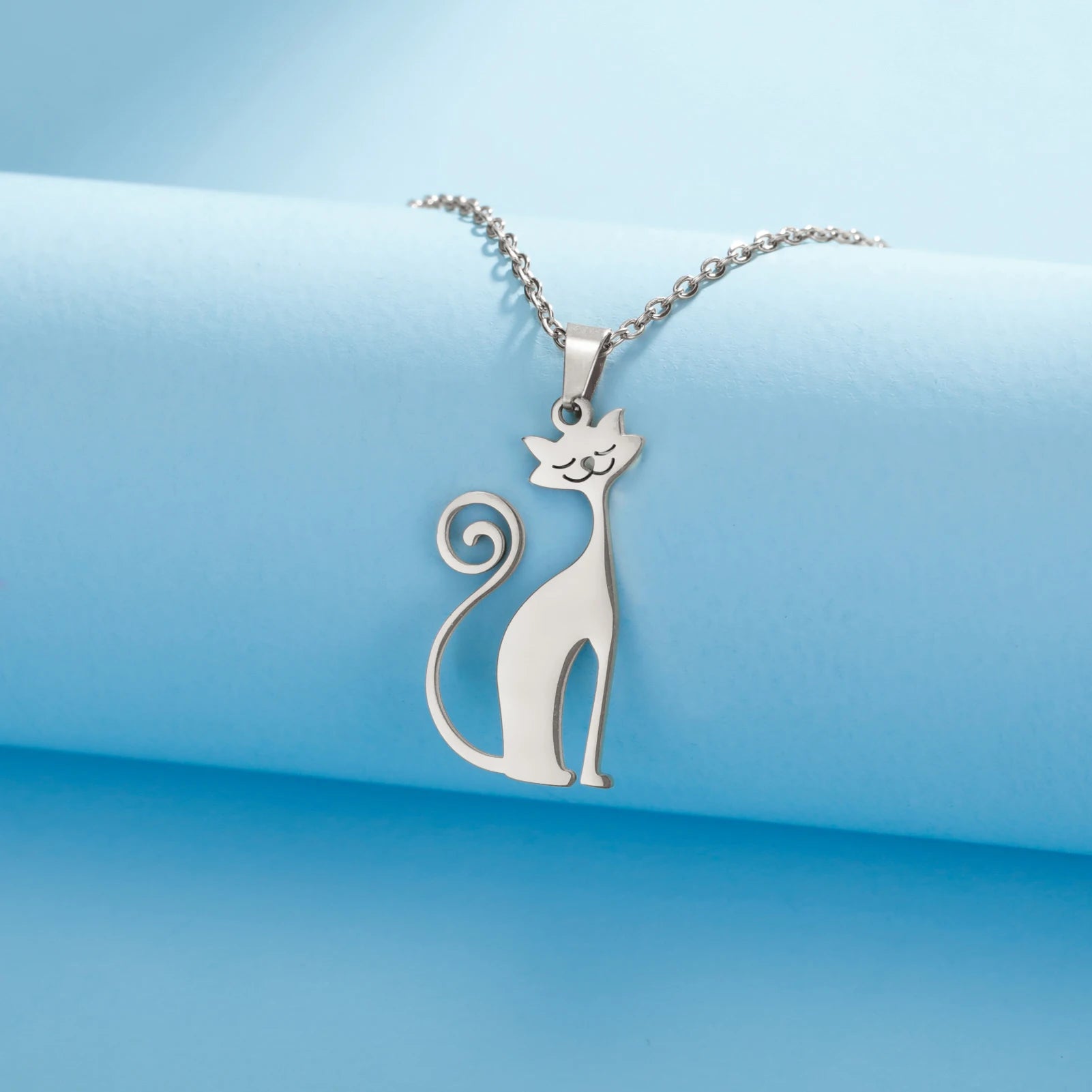 Pendentif chat argent