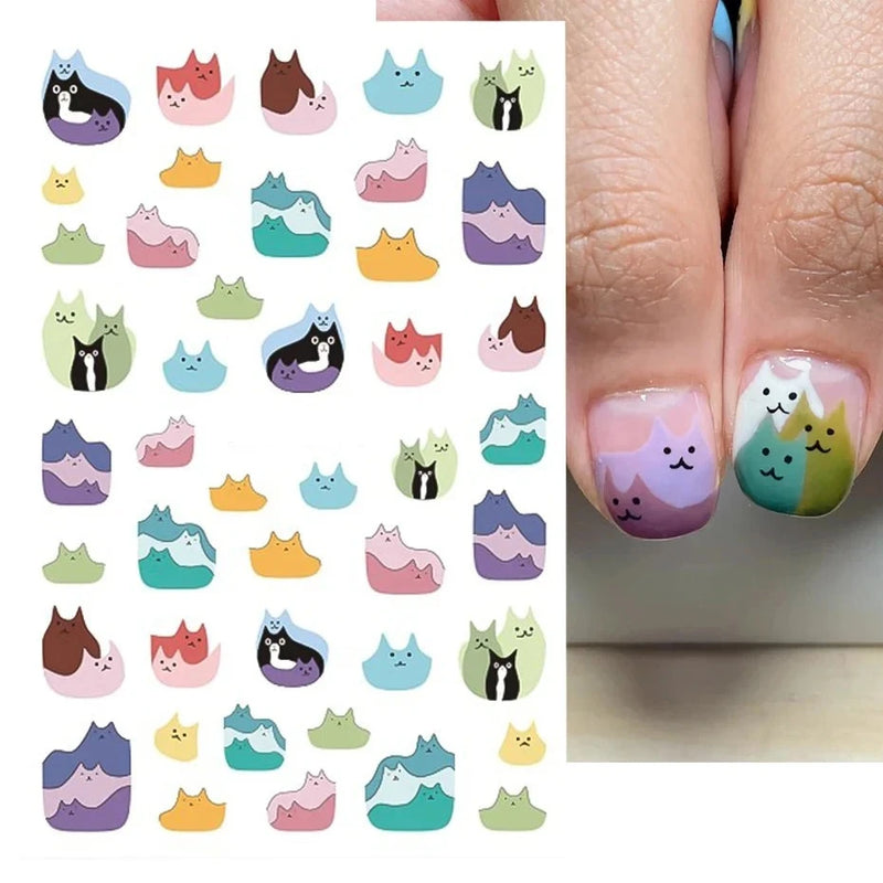 Nail Art Chat Kawaii